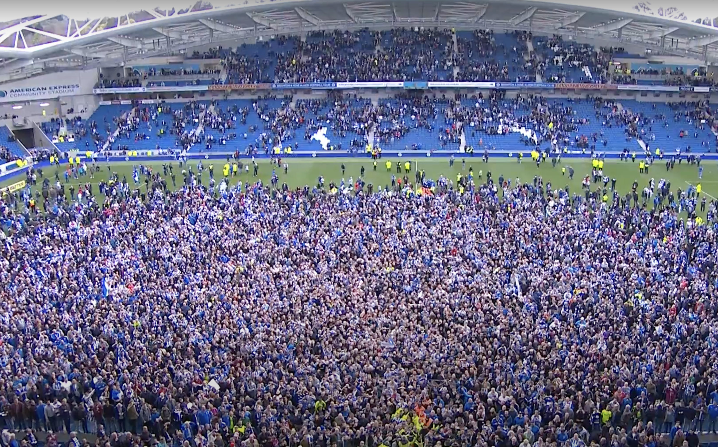 Brighton v Wigan promotion pitch invasion.png