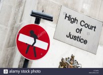 street-art-graffiti-no-entry-sign-in-front-of-high-court-of-justice-CTC9P5.jpg